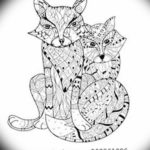 Фото эскиз маленьких тату лисы 14.08.2019 №013 - sketch of little fox tattoos - tatufoto.com