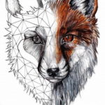 Фото эскиз маленьких тату лисы 14.08.2019 №020 - sketch of little fox tattoos - tatufoto.com