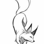 Фото эскиз маленьких тату лисы 14.08.2019 №022 - sketch of little fox tattoos - tatufoto.com