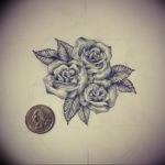Фото эскиз маленькой розы тату 14.08.2019 №003 - sketch of a small rose tat - tatufoto.com