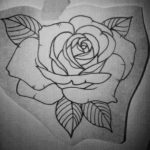 Фото эскиз маленькой розы тату 14.08.2019 №005 - sketch of a small rose tat - tatufoto.com
