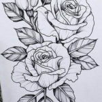 Фото эскиз маленькой розы тату 14.08.2019 №008 - sketch of a small rose tat - tatufoto.com