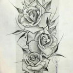 Фото эскиз маленькой розы тату 14.08.2019 №013 - sketch of a small rose tat - tatufoto.com