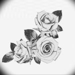 Фото эскиз маленькой розы тату 14.08.2019 №014 - sketch of a small rose tat - tatufoto.com
