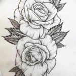 Фото эскиз маленькой розы тату 14.08.2019 №016 - sketch of a small rose tat - tatufoto.com