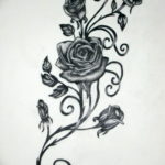 Фото эскиз маленькой розы тату 14.08.2019 №017 - sketch of a small rose tat - tatufoto.com
