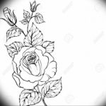 Фото эскиз маленькой розы тату 14.08.2019 №018 - sketch of a small rose tat - tatufoto.com