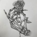 Фото эскиз маленькой розы тату 14.08.2019 №019 - sketch of a small rose tat - tatufoto.com