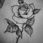 Фото эскиз маленькой розы тату 14.08.2019 №025 - sketch of a small rose tat - tatufoto.com