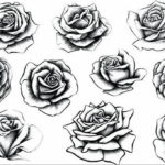Фото эскиз маленькой розы тату 14.08.2019 №034 - sketch of a small rose tat - tatufoto.com