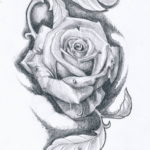 Фото эскиз маленькой розы тату 14.08.2019 №041 - sketch of a small rose tat - tatufoto.com