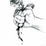 Фото эскиз маленькой розы тату 14.08.2019 №044 - sketch of a small rose tat - tatufoto.com
