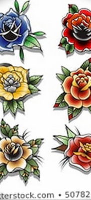 Фото эскиз маленькой розы тату 14.08.2019 №045 — sketch of a small rose tat — tatufoto.com