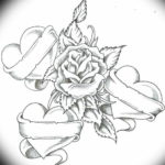 Фото эскиз маленькой розы тату 14.08.2019 №046 - sketch of a small rose tat - tatufoto.com