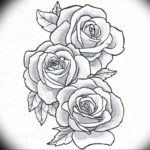 Фото эскиз маленькой розы тату 14.08.2019 №047 - sketch of a small rose tat - tatufoto.com