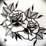 Фото эскиз маленькой розы тату 14.08.2019 №048 - sketch of a small rose tat - tatufoto.com