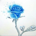Фото эскиз маленькой розы тату 14.08.2019 №051 - sketch of a small rose tat - tatufoto.com