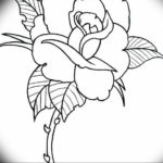 Фото эскиз маленькой розы тату 14.08.2019 №068 - sketch of a small rose tat - tatufoto.com