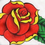 Фото эскиз маленькой розы тату 14.08.2019 №070 - sketch of a small rose tat - tatufoto.com