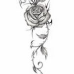 Фото эскиз маленькой розы тату 14.08.2019 №071 - sketch of a small rose tat - tatufoto.com