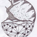 Фото эскиз планета тату маленький 14.08.2019 №003 - sketch planet tattoo s - tatufoto.com