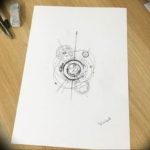Фото эскиз планета тату маленький 14.08.2019 №012 - sketch planet tattoo s - tatufoto.com