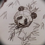 Фото эскиз тату панда маленькая 14.08.2019 №002 - sketch panda tattoo sm - tatufoto.com