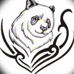 Фото эскиз тату панда маленькая 14.08.2019 №009 - sketch panda tattoo sm - tatufoto.com