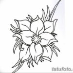 Фото эскиза тату жасмин 22.08.2019 №010 - jasmine tattoo sketch - tatufoto.com