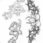 Фото эскиза тату жасмин 22.08.2019 №052 - jasmine tattoo sketch - tatufoto.com