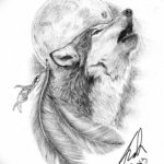 Фото эскизы волка тату маленькие 14.08.2019 №003 - sketches of a wolf tatt - tatufoto.com