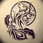 Фото эскизы волка тату маленькие 14.08.2019 №014 - sketches of a wolf tatt - tatufoto.com