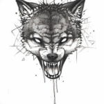 Фото эскизы волка тату маленькие 14.08.2019 №028 - sketches of a wolf tatt - tatufoto.com