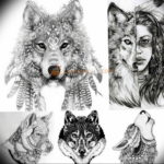 Фото эскизы волка тату маленькие 14.08.2019 №032 - sketches of a wolf tatt - tatufoto.com