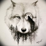 Фото эскизы волка тату маленькие 14.08.2019 №036 - sketches of a wolf tatt - tatufoto.com