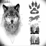 Фото эскизы волка тату маленькие 14.08.2019 №040 - sketches of a wolf tatt - tatufoto.com