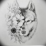 Фото эскизы волка тату маленькие 14.08.2019 №041 - sketches of a wolf tatt - tatufoto.com