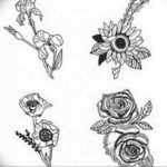 Фото эскизы маленьких тату цветы 14.08.2019 №016 - sketches of small flow - tatufoto.com