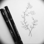 Фото эскизы маленьких тату цветы 14.08.2019 №026 - sketches of small flow - tatufoto.com