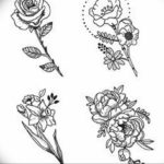 Фото эскизы маленьких тату цветы 14.08.2019 №071 - sketches of small flow - tatufoto.com