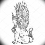 Эскиз тату Сфинкс 20.08.2019 №043 - sphinx tattoo sketch - tatufoto.com