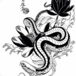 змея тату эскиз маленькая 14.08.2019 №007 - sketches small tattoo - tatufoto.com