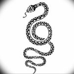 змея тату эскиз маленькая 14.08.2019 №008 - sketches small tattoo - tatufoto.com