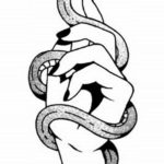 змея тату эскиз маленькая 14.08.2019 №016 - sketches small tattoo - tatufoto.com