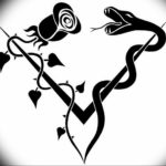 змея тату эскиз маленькая 14.08.2019 №018 - sketches small tattoo - tatufoto.com