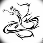 змея тату эскиз маленькая 14.08.2019 №019 - sketches small tattoo - tatufoto.com
