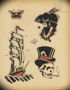 маленькие олд скул тату эскизы 14.08.2019 №023 - sketches small tattoo - tatufoto.com