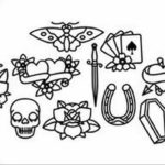 маленькие олд скул тату эскизы 14.08.2019 №033 - sketches small tattoo - tatufoto.com