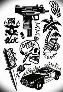 маленькие олд скул тату эскизы 14.08.2019 №036 - sketches small tattoo - tatufoto.com