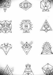 маленькие тату геометрия эскизы 14.08.2019 №001 - sketches small tattoo - tatufoto.com